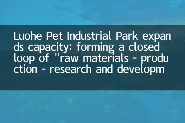 Luohe Pet Industrial Park 용량 확장 용량 : 전체 산업 체인을위한 