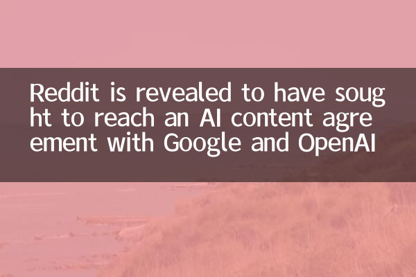 Reddit은 Google 및 OpenAi와 AI 컨텐츠 계약에 도달하려고했습니다.