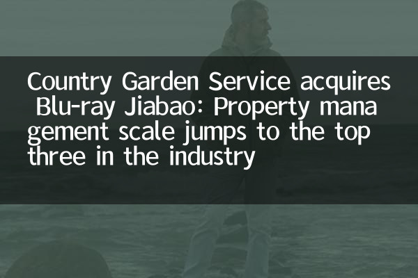 Country Garden Service는 Blu-ray Jiabao를 인수합니다 : 부동산 관리 규모는 업계에서 3 위로 점프합니다.