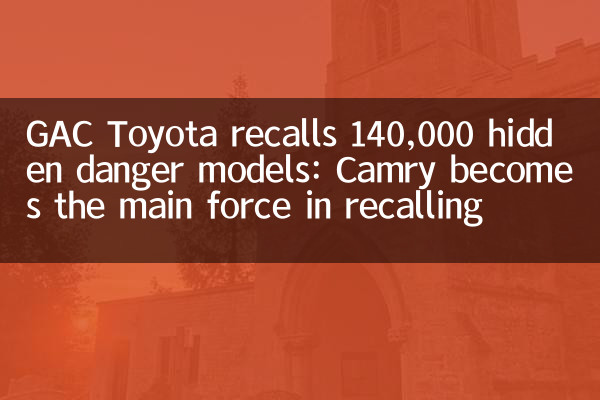 GAC Toyota는 140,000 숨겨진 위험 모델을 회상합니다. Camry는 회상의 주요 힘이됩니다.