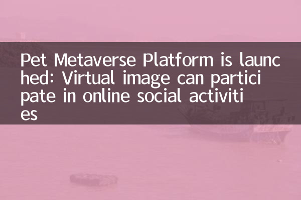 PET Metaverse 플랫폼이 출시되었습니다 : 가상 이미지는 온라인 사회 활동에 참여할 수 있습니다.